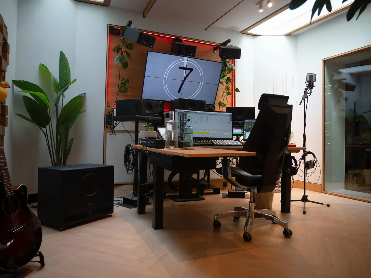 Studio — control room and vocal booth