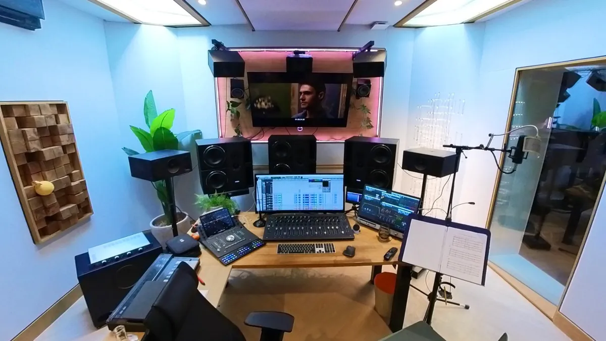 Studio — Atmos room, wide angle
